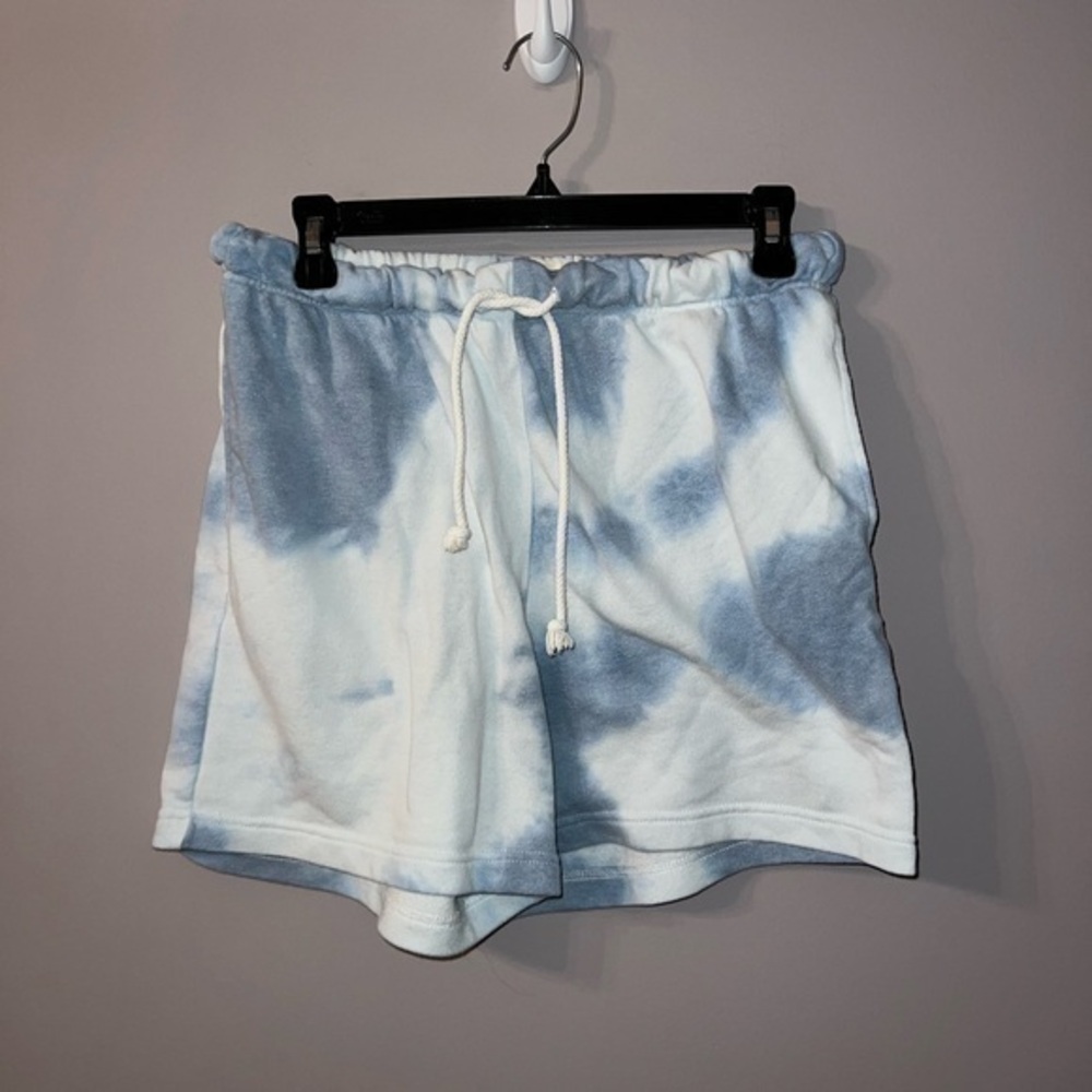 Blue and light blue tie dye Melloday Small shorts